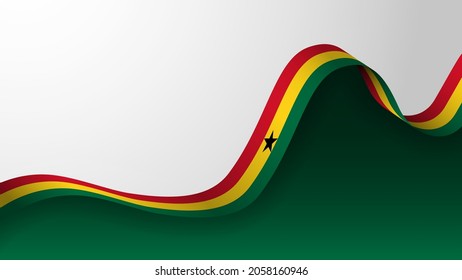 EPS10 Vector Patriotic Background with the colors of the Ghana flag. An element of impact for the use you want to make of it.