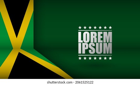 EPS10 Vector Patriotic Background with the colors of the flag of Jamaica. An element of impact for the use you want to make of it.