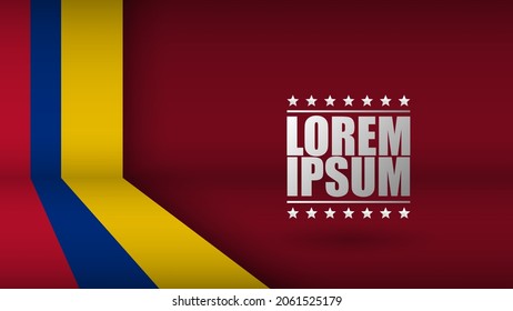 EPS10 Vector Patriotic Background with the colors of the flag of Colombia. An element of impact for the use you want to make of it.