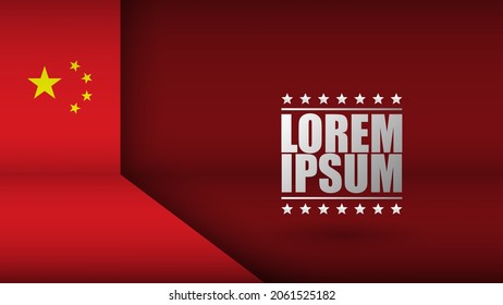EPS10 Vector Patriotic Background with the colors of the flag of China. An element of impact for the use you want to make of it.