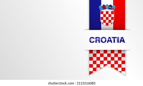 EPS10 Vector Patriotic background with Croatia flag colors and written with reflection. An element of impact for the use you want to make of it.