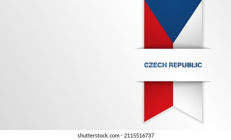 EPS10 Vector Fondo patriótico con colores de bandera de la República Checa y escrito con reflexión. Un elemento de impacto para el uso que desea hacer de él.