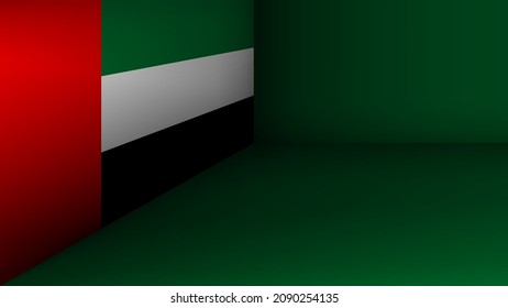 EPS10 Vector Patriotic background with EAU flag colors. An element of impact for the use you want to make of it.