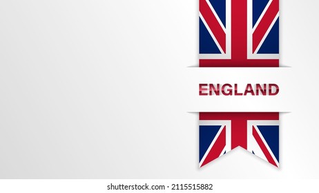 EPS10 Vector Patriotic background with England flag colors and written with reflection. An element of impact for the use you want to make of it.