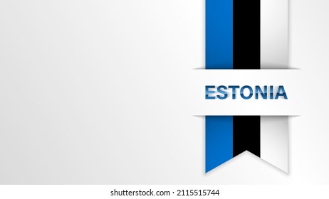 EPS10 Vector Patriotic background with Estonia flag colors and written with reflection. An element of impact for the use you want to make of it.