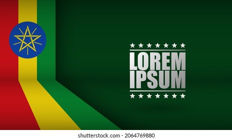 EPS10 Vector Patriotic Background with Ethiopia flag colors. An element of impact for the use you want to make of it.