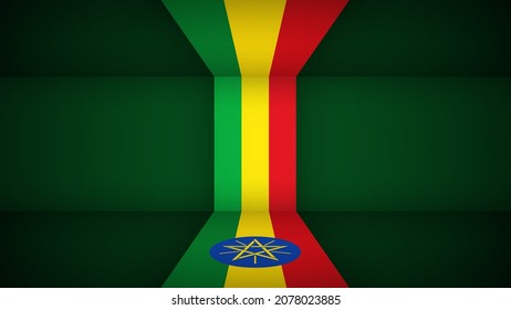 Fondo patriótico EPS10 Vector con colores de bandera etíope. Un elemento de impacto para el uso que desea hacer de él.