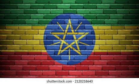 EPS10 Vector Patriotic background with Ethiopia flag colors. An element of impact for the use you want to make of it.