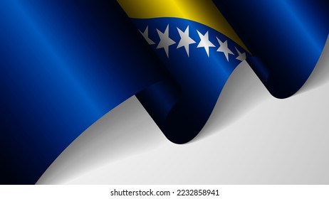 EPS10 Vector Patriotic background with flag of Bosnia. An element of impact for the use you want to make of it.