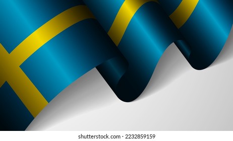 EPS10 Vector Patriotic background with flag of Sweden. An element of impact for the use you want to make of it.