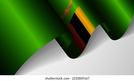 EPS10 Vector Patriotic background with flag of Zambia. An element of impact for the use you want to make of it.