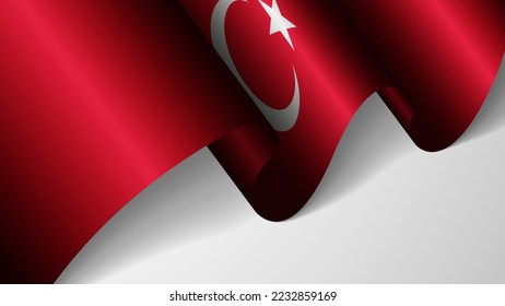 EPS10 Vector Patriotic background with flag of Turkey. An element of impact for the use you want to make of it.