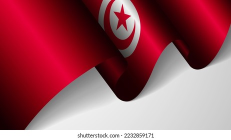 EPS10 Vector Patriotic background with flag of Tunisia. An element of impact for the use you want to make of it.