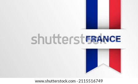 EPS10 Vector Patriotic background with France flag colors and written with reflection. An element of impact for the use you want to make of it.