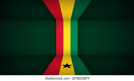 EPS10 Vector Patriotic background with Ghana flag colors. An element of impact for the use you want to make of it.