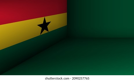 EPS10 Vector Patriotic background with Ghana flag colors. An element of impact for the use you want to make of it.