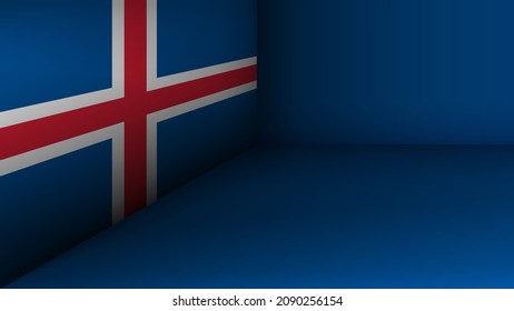 EPS10 Vector Patriotic background with Iceland flag colors. An element of impact for the use you want to make of it.