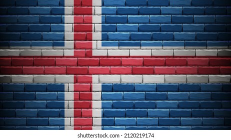 EPS10 Vector Patriotic background with Iceland flag colors. An element of impact for the use you want to make of it.