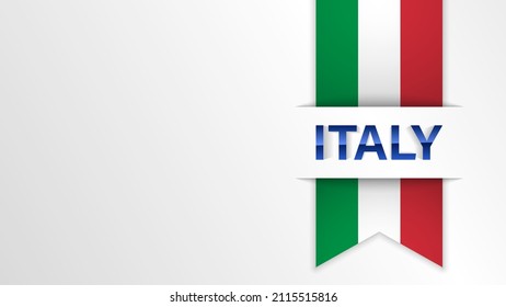 EPS10 Vector Patriotischer Hintergrund mit italienischen Flaggenfarben und mit Reflexion geschrieben. Ein Effekt für die Verwendung, die Sie daraus machen wollen.