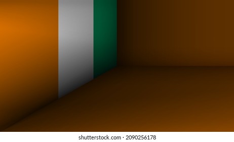 EPS10 Vector Patriotic background with IvoryCoast flag colors. An element of impact for the use you want to make of it.