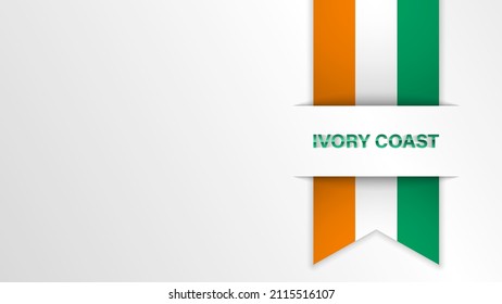 EPS10 Vector Patriotic background with IvoryCoast flag colors and written with reflection. An element of impact for the use you want to make of it.