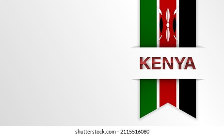 EPS10 Vector Fondo patriótico con colores de bandera keniana y escrito con reflexión. Un elemento de impacto para el uso que desea hacer de él.