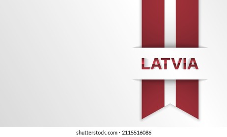EPS10 Vector Patriotic background with Latvia flag colors and written with reflection. An element of impact for the use you want to make of it.