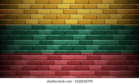EPS10 Vector Patriotic background with Lithuania flag colors. An element of impact for the use you want to make of it.
