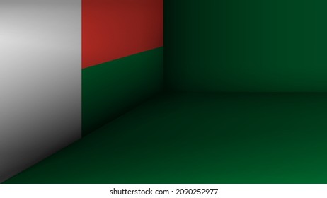 EPS10 Vector Patriotic background with Madagascar flag colors. An element of impact for the use you want to make of it.