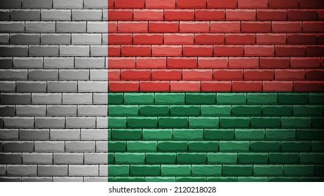 EPS10 Vector Patriotic background with Madagascar flag colors. An element of impact for the use you want to make of it.