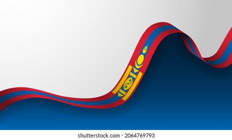 EPS10 Vector Patriotic Background with Mongolia flag colors. An element of impact for the use you want to make of it.
