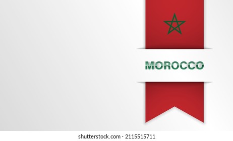 EPS10 Vector Patriotic background with Morocco flag colors and written with reflection. An element of impact for the use you want to make of it.