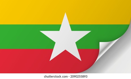EPS10 Vector Patriotic background with Myanmar flag colors. An element of impact for the use you want to make of it.