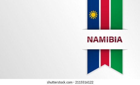 EPS10 Vector Patriotic background with Namibia flag colors and written with reflection. An element of impact for the use you want to make of it.
