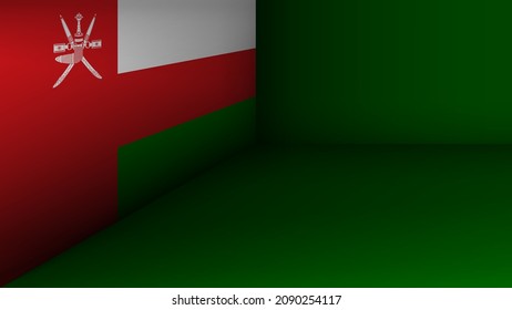 EPS10 Vector Patriotic background with Oman flag colors. An element of impact for the use you want to make of it.