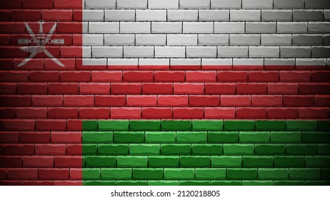 EPS10 Vector Patriotic background with Oman flag colors. An element of impact for the use you want to make of it.