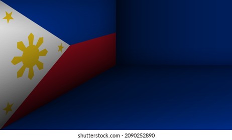 EPS10 Vector Patriotic background with Philippines flag colors. An element of impact for the use you want to make of it.