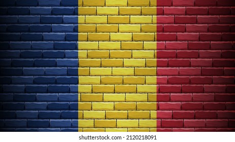 EPS10 Vector Patriotic background with Romania flag colors. An element of impact for the use you want to make of it.