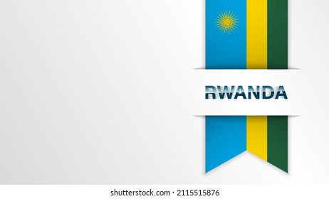 EPS10 Vector Fondo patriótico con colores de la bandera de Ruanda y escrito con reflexión. Un elemento de impacto para el uso que desea hacer de él.