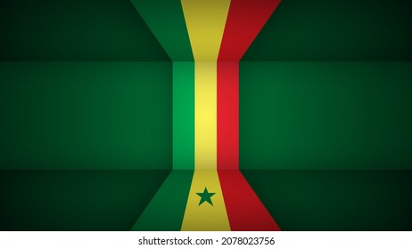 EPS10 Vector Patriotic background with Senegal flag colors. An element of impact for the use you want to make of it.