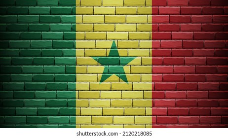 EPS10 Vector Patriotic background with Senegal flag colors. An element of impact for the use you want to make of it.
