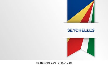 EPS10 Vector Patriotic background with Seychelles flag colors and written with reflection. An element of impact for the use you want to make of it.