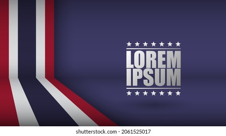 EPS10 Vector Patriotic Background with Thailand flag colors. An element of impact for the use you want to make of it.