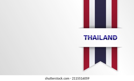 EPS10 Vector Patriótico fondo con los colores de la bandera de Tailandia y escrito con reflexión. Un elemento de impacto para el uso que desea hacer de él.