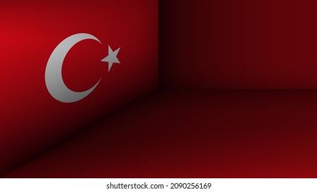 EPS10 Vector Patriotic background with Turkey flag colors. An element of impact for the use you want to make of it.