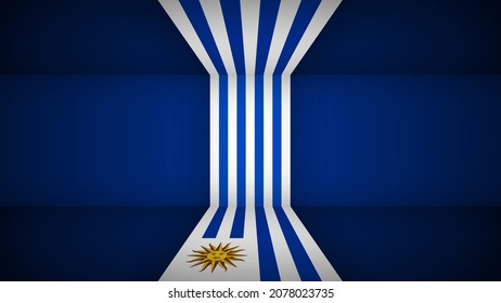 EPS10 Vector Patriotic background with Uruguay flag colors. An element of impact for the use you want to make of it.