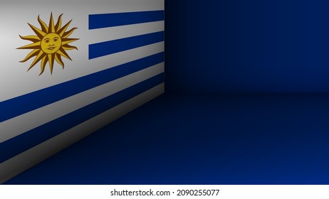 EPS10 Vector Patriotic background with Uruguay flag colors. An element of impact for the use you want to make of it.