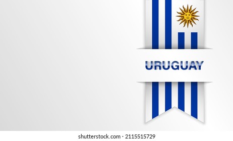 EPS10 Vector Patriotic background with Uruguay flag colors and written with reflection. An element of impact for the use you want to make of it.
