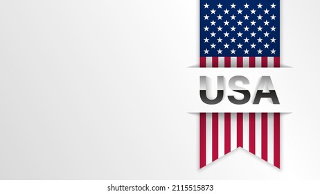 EPS10 Vector Patriotic background with Usa flag colors and written with reflection. An element of impact for the use you want to make of it.