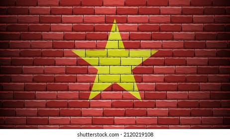 EPS10 Vector Patriotic background with Vietnam flag colors. An element of impact for the use you want to make of it.